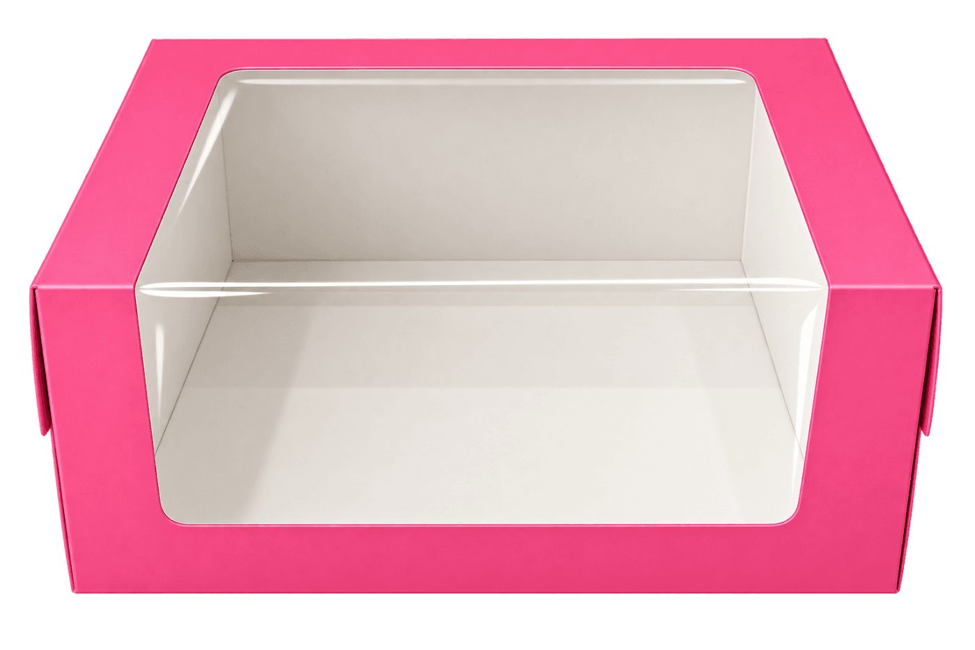 CAKEBOX PINK 26X26X12 WINDOW SS