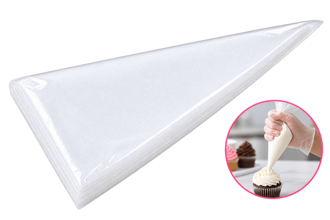 100 PIECES DISPOSABLE PIPING BAGS 25CM