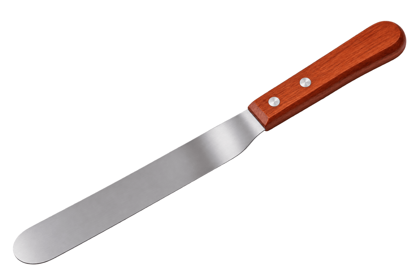 FLAT WOODEN HANDLE SPATULA 20CM