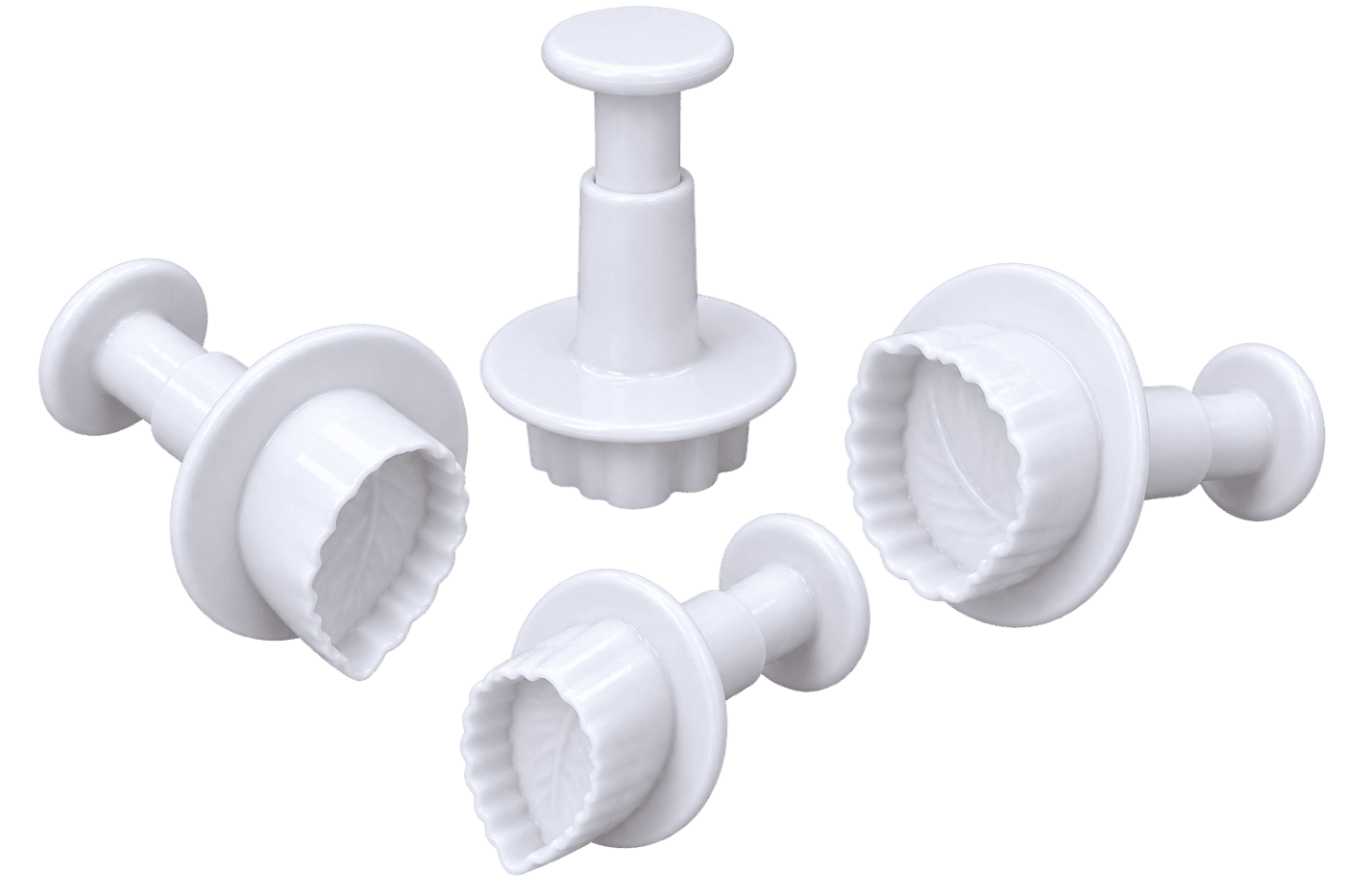 HOLLY LEAF SHAPE COOKIE FONDANT PLUNGER CUTTER SET OF 3PCS