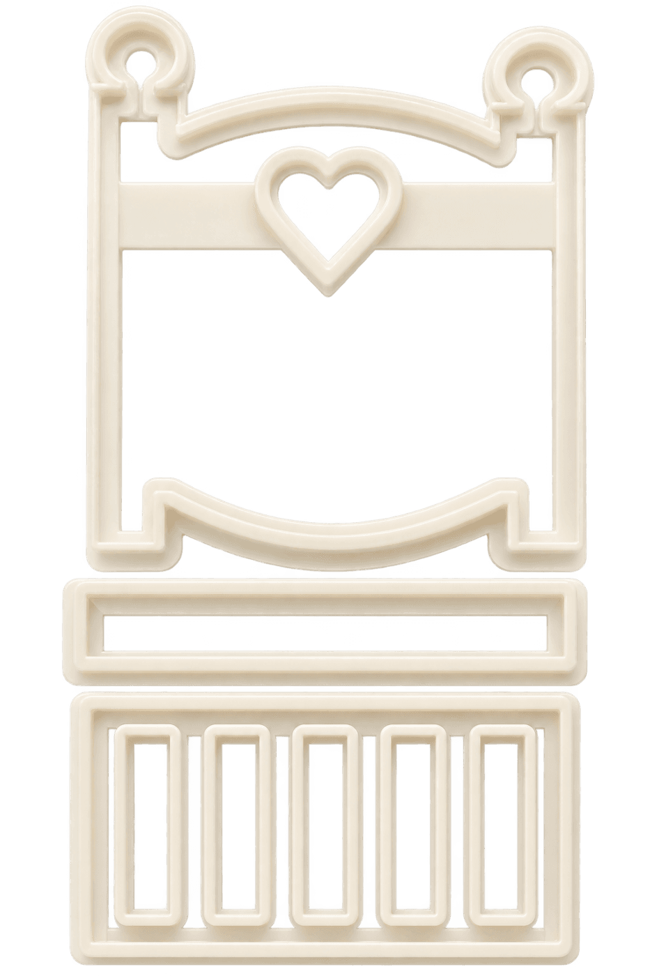 BABY COT DESIGN SHAPE COOKIE FONDANT CUTTER SET OF 3PCS