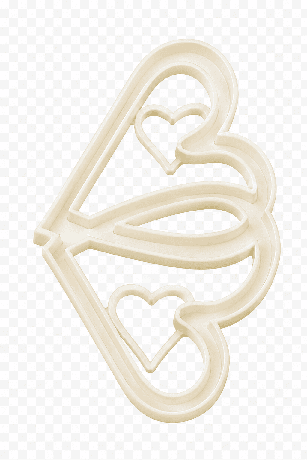 ENTWINED HEARTS DESIGN SHAPE COOKIE FONDANT CAKE CUTTER