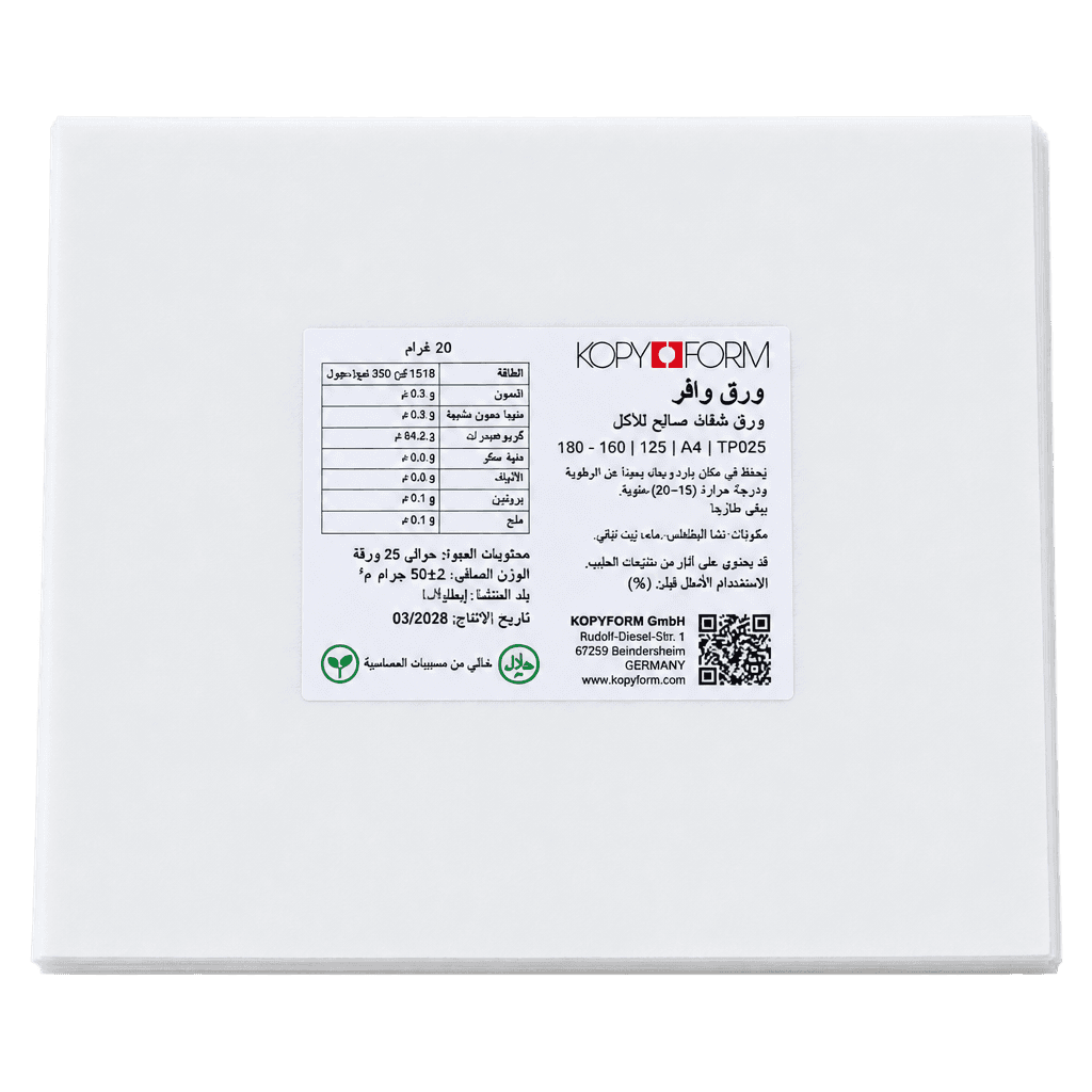 KOPYFORM WAFER PAPER A4 25 SHEETS TP025