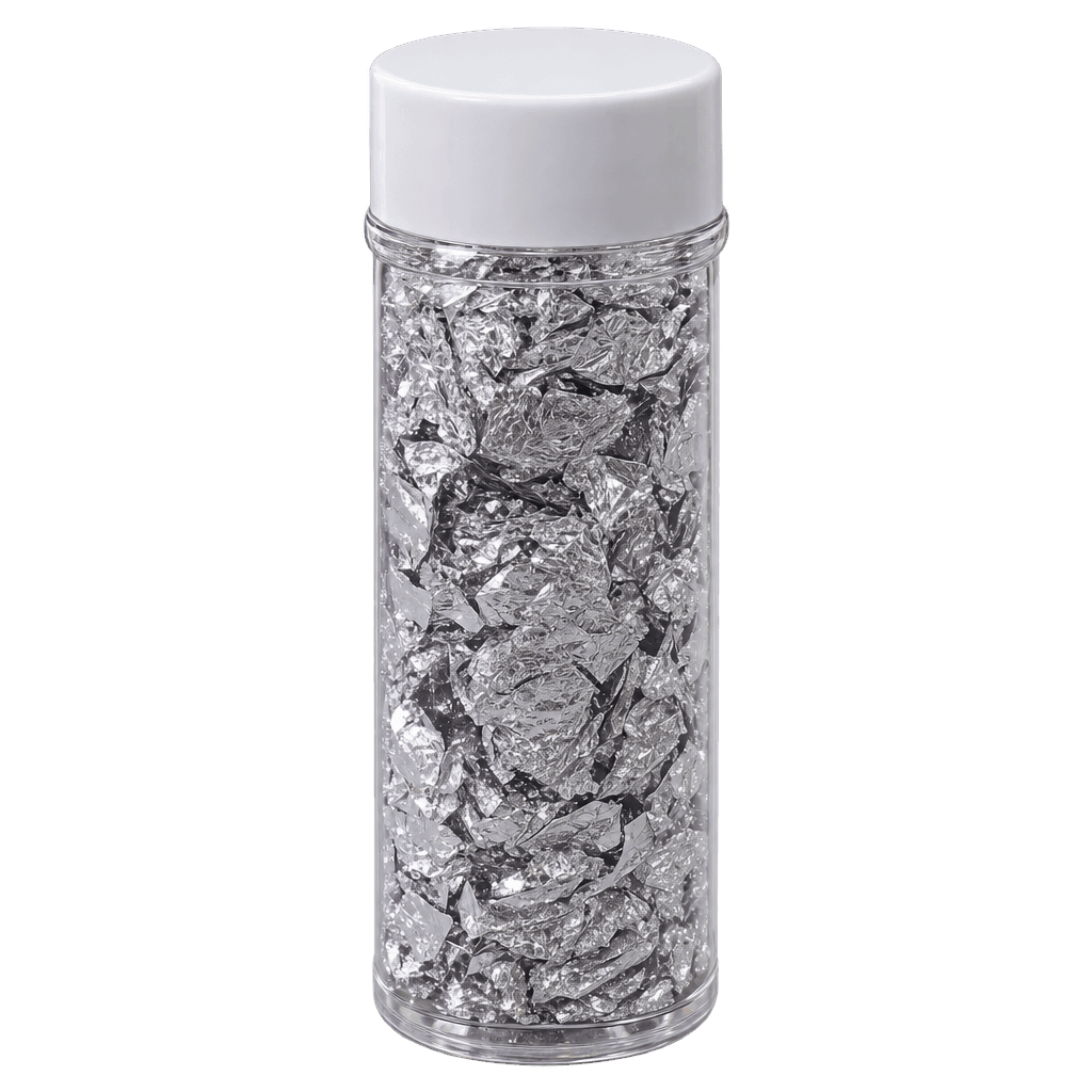 NON EDIBLE SILVER LEAFS, SILVER FOIL FLAKES 2G