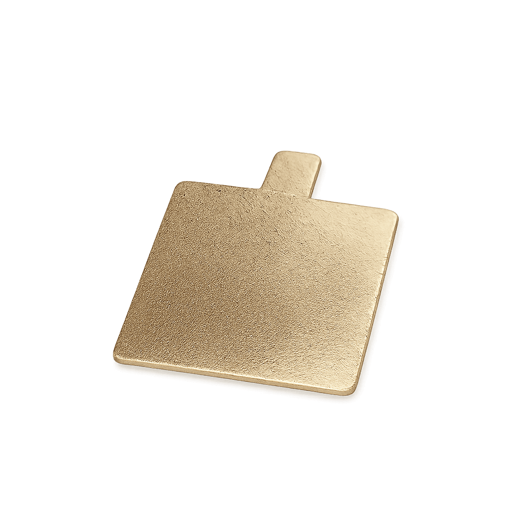 SQUARE GOLD PASTRY BOARD 8․5CM8․5CM 100PCS