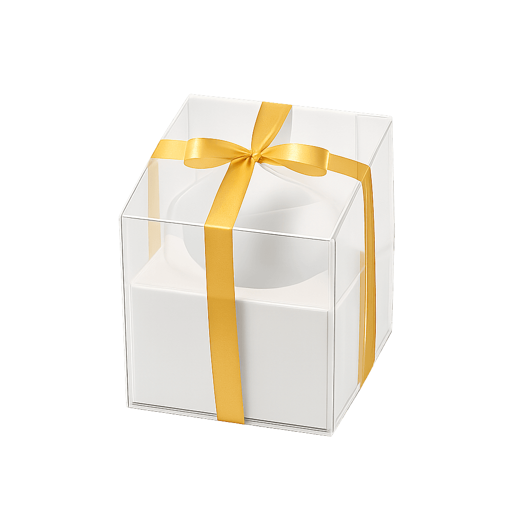 SINGLE PIECE CUPCAKE BOX GOLD COLOR