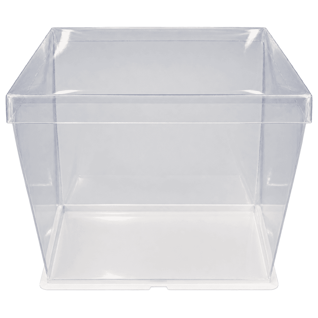 FULL CLEAR SQUARE CAKE BOX 40X40X40