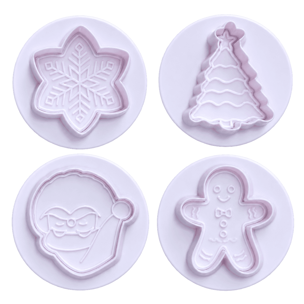 COOKIE CUTTER CHRISTMAS SANTA TREE 4 PCS SET