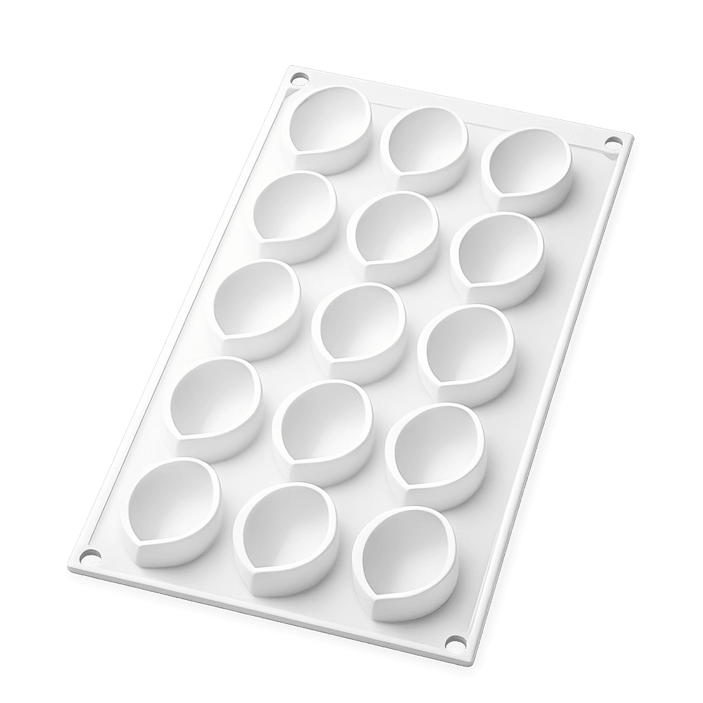 15 CAVITY LEMON SHAPED ICE CREAM, CHOCOLATE, MOUSSE CAKE SILICONE MOULD 1PC