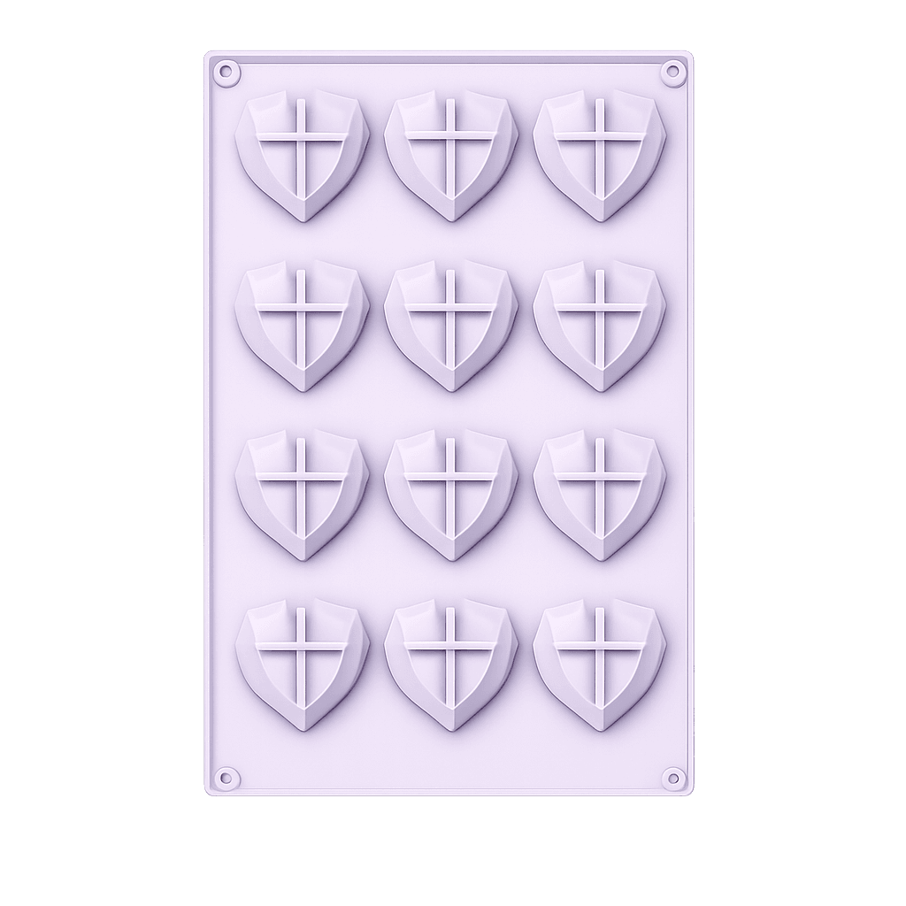 12 CAVITY DIAMOND HEART SHAPED SILICONE MOULD