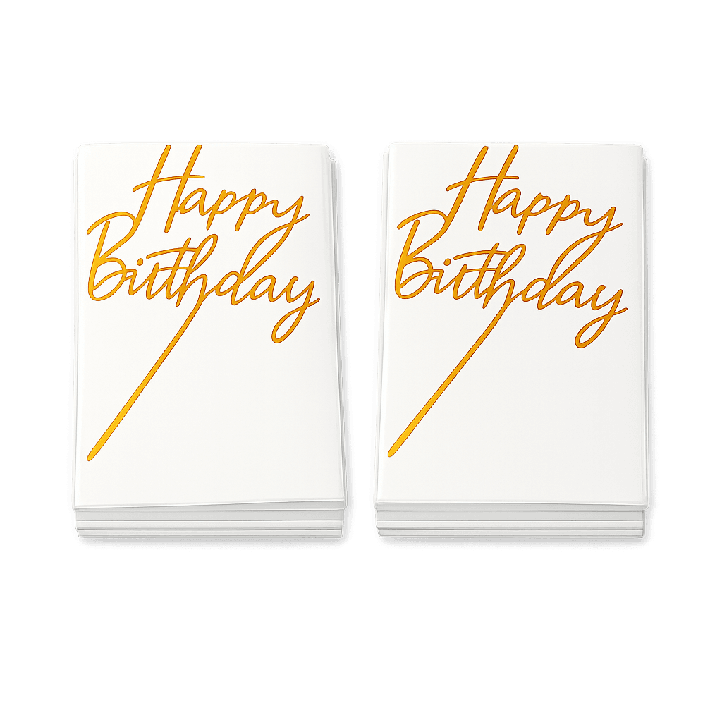 HAPPY BIRTHDAY CAKE TOPPERS