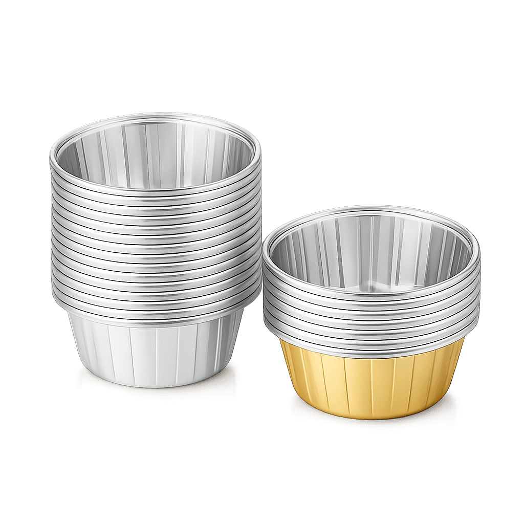 FOIL ROUND CONTAINER 125ML 7․5X6․5X3․5H-10PCS