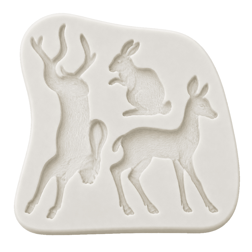 FOREST ANIMALS 3D SHAPE SILICONE FONDANT MOULD