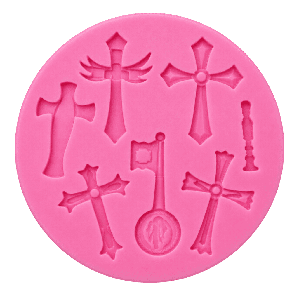 MULTIPLE CROSS SHAPED 3D SHAPE SILICONE FONDANT MOULD
