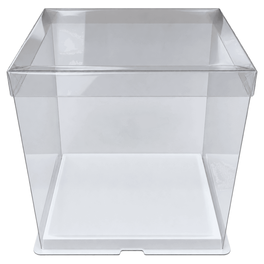 FULL CLEAR SQUARE CAKE BOX 26X26X31