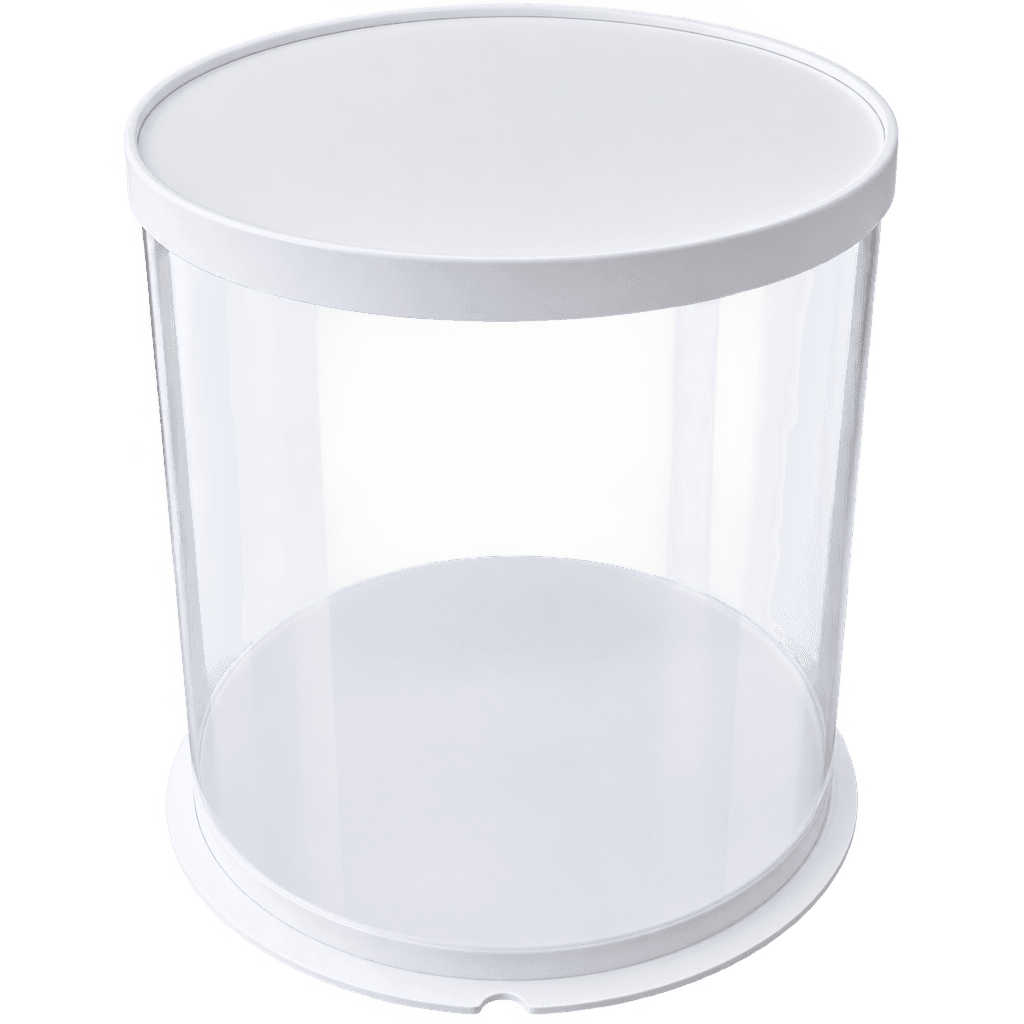 FULL CLEAR ROUND CAKE BOX 30X30X34