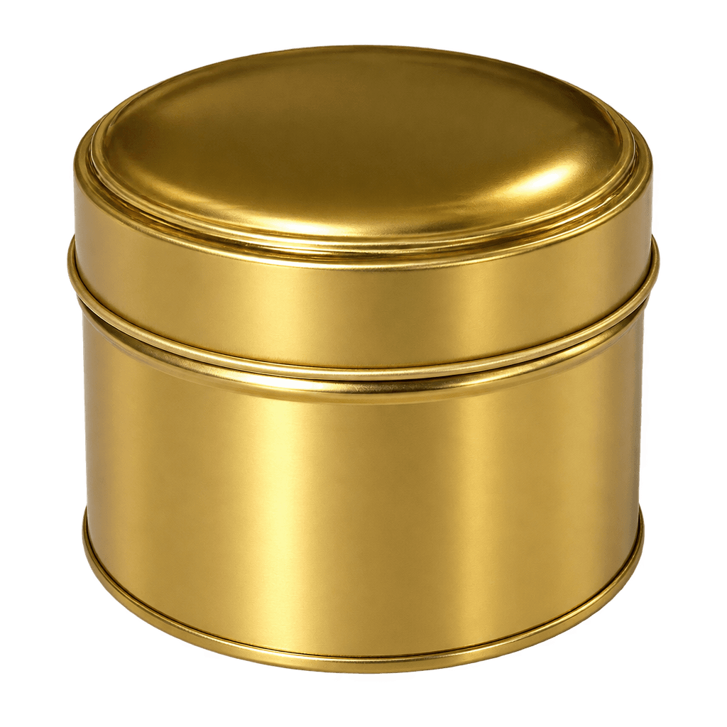 GOLD TIN CAN 3․5X2․5