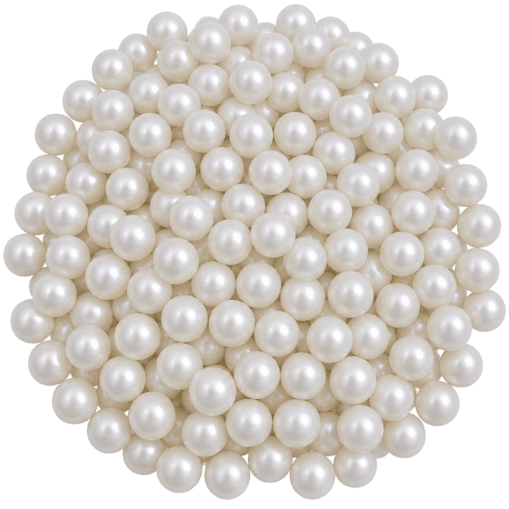 SUGARMILL PEARL WHITE 6MM SHAPE 100 GRAMS