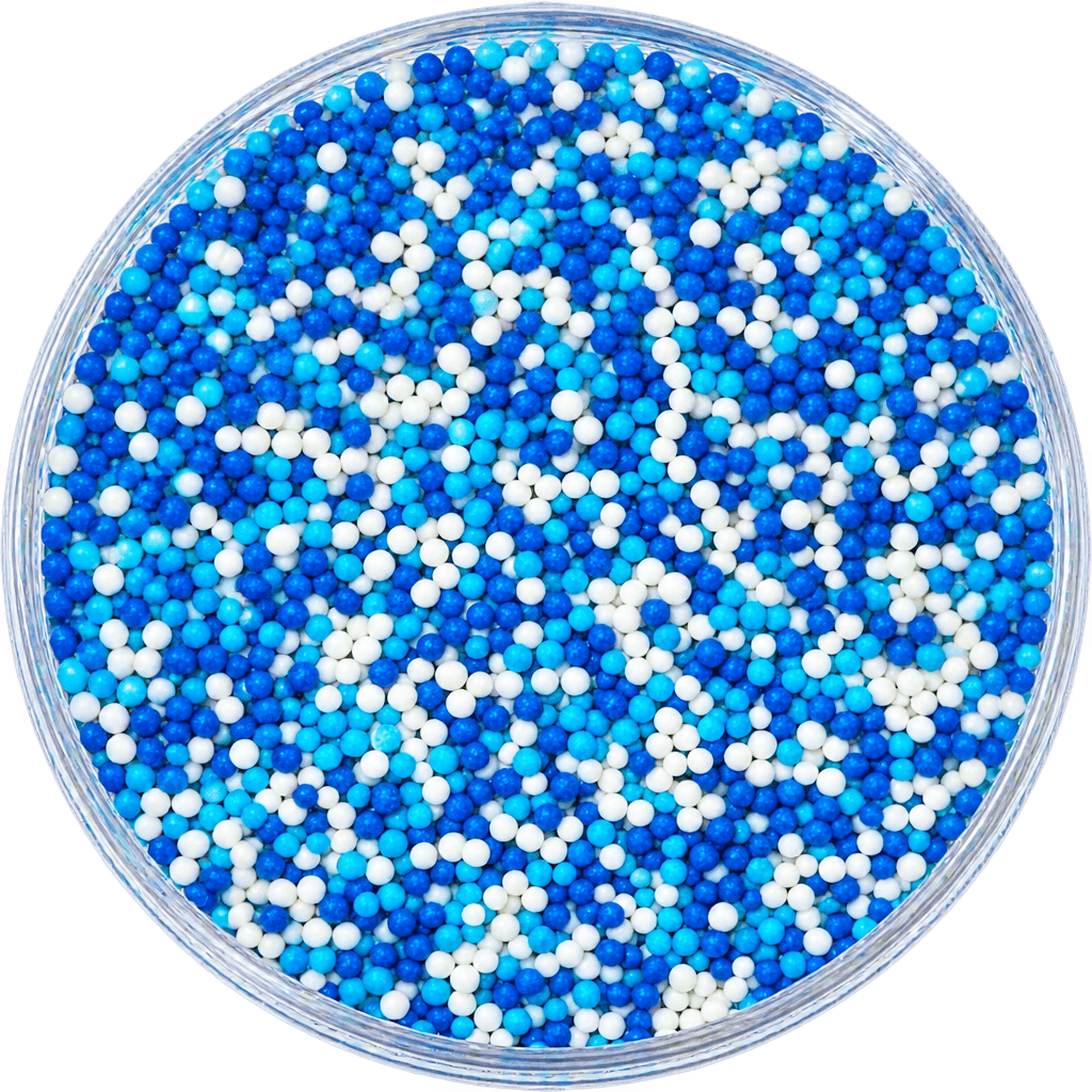 SUGARMILL BLUE AND WHITE 2MM PEARL 100 GRAMS