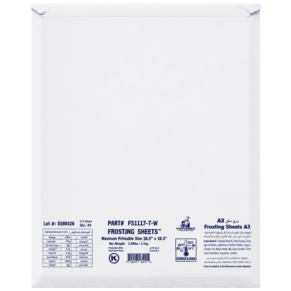 KOPYKAKE FROSTING SHEETS A3 PACK OF 25 SHEETS