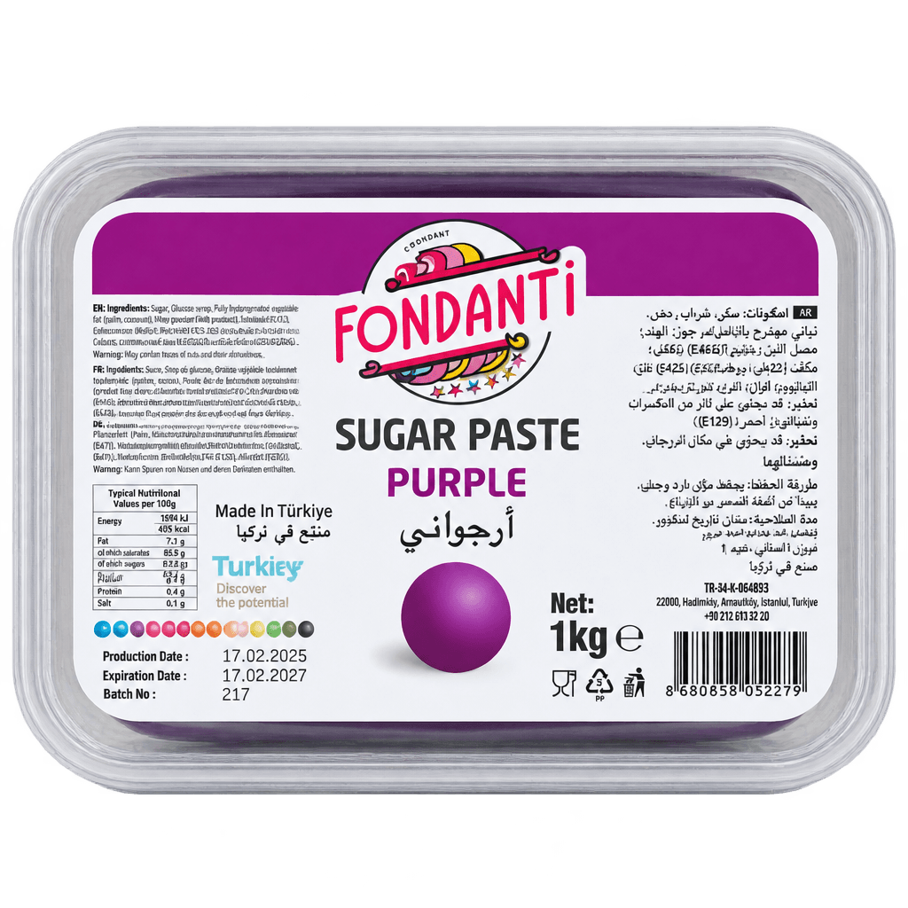 FONDANTI SUGAR PASTE PURPLE 1KG