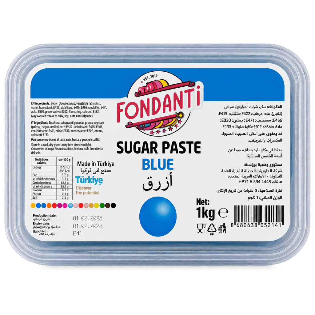 FONDANTI SUGAR PASTE BLUE 1KG