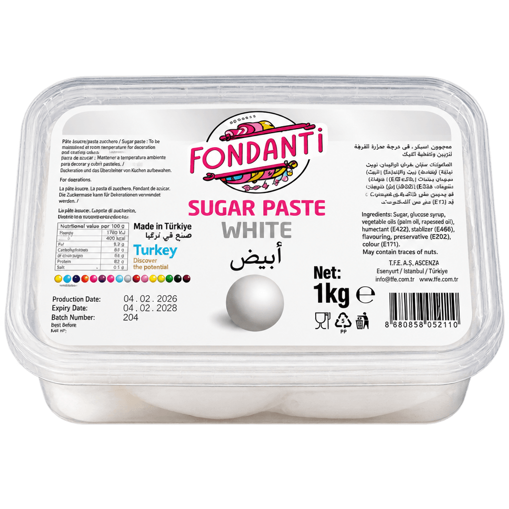 FONDANTI SUGAR PASTE WHITE 1KG