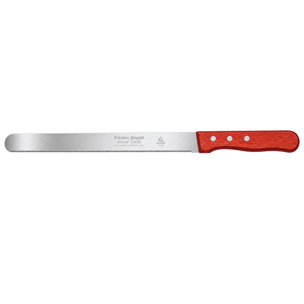 10INCH STAINLESS STEEL WOODEN HANDLE CAKE SLICING- LEVELLING KNIFE