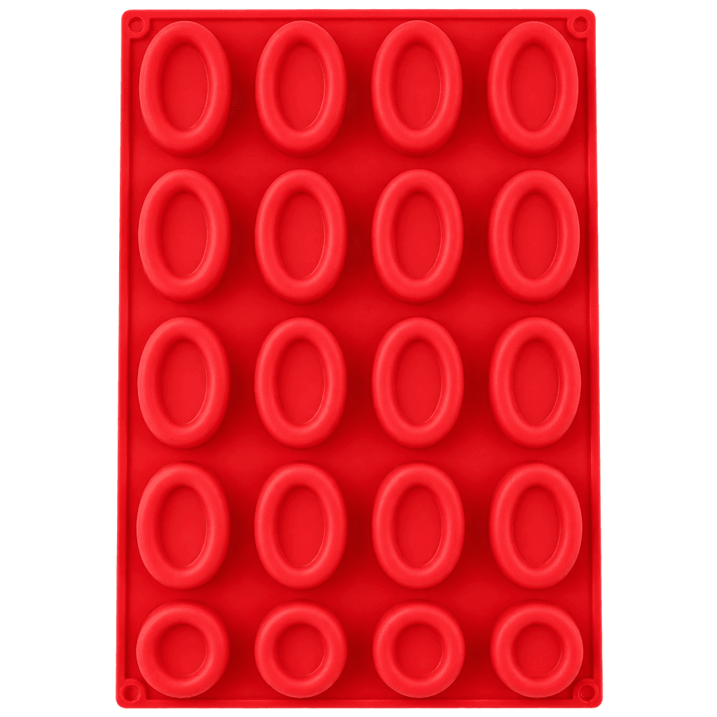 20 CAVITY OVAL SHAPED SILICONE MOULD