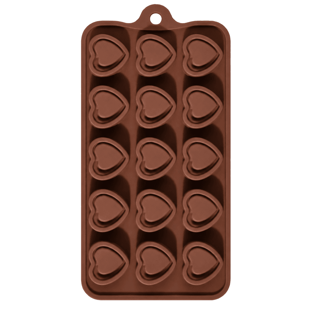 15 CAVITY HEART SHAPED CHOCOLATE, JELLY, CANDY SILICONE MOULD