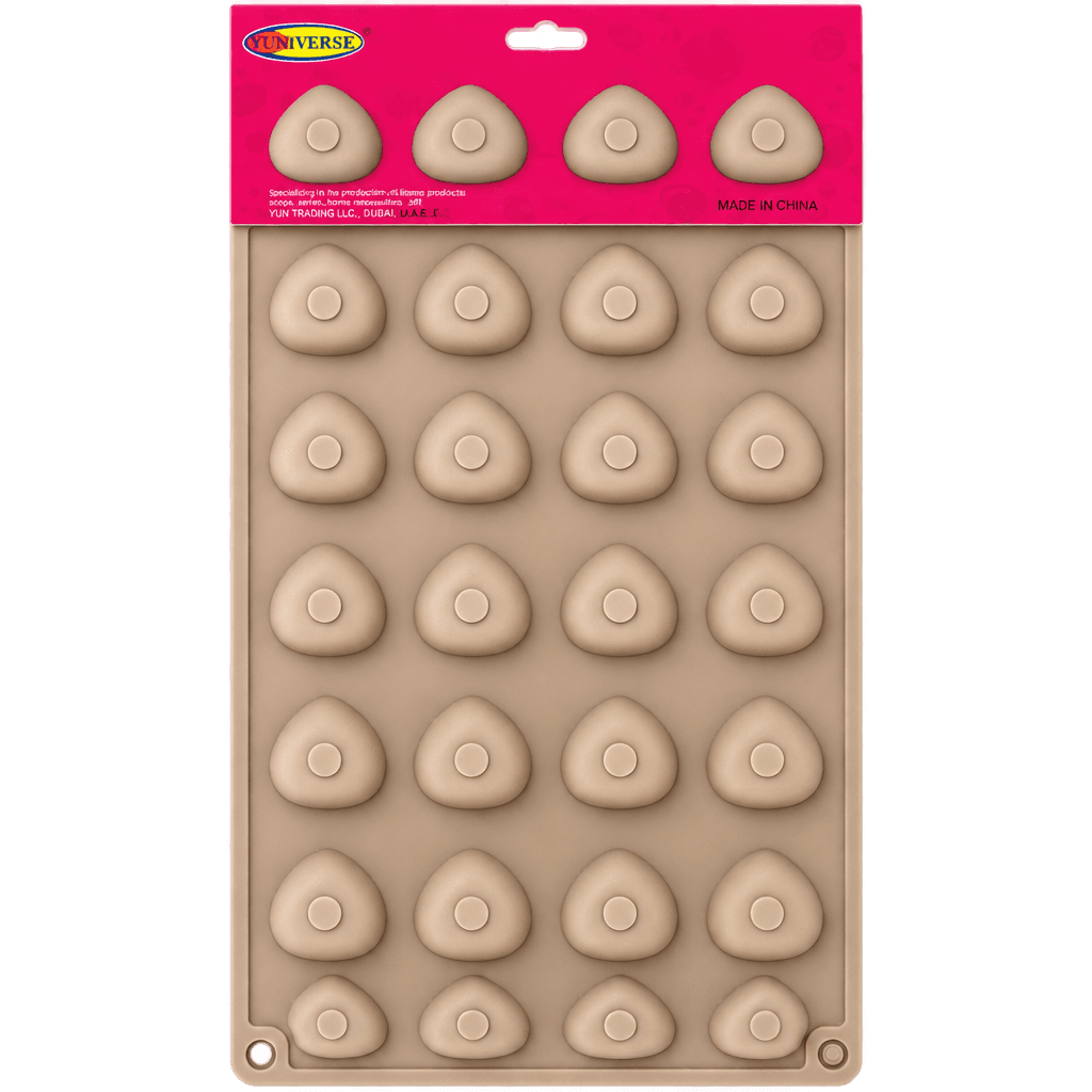 24 CAVITY HAZELNUT SHAPE SILICONE MOULD
