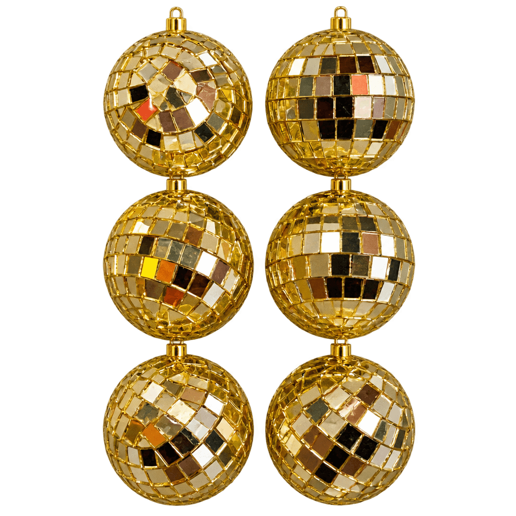 GOLD DISCO BALLS 4CM - 6PCS