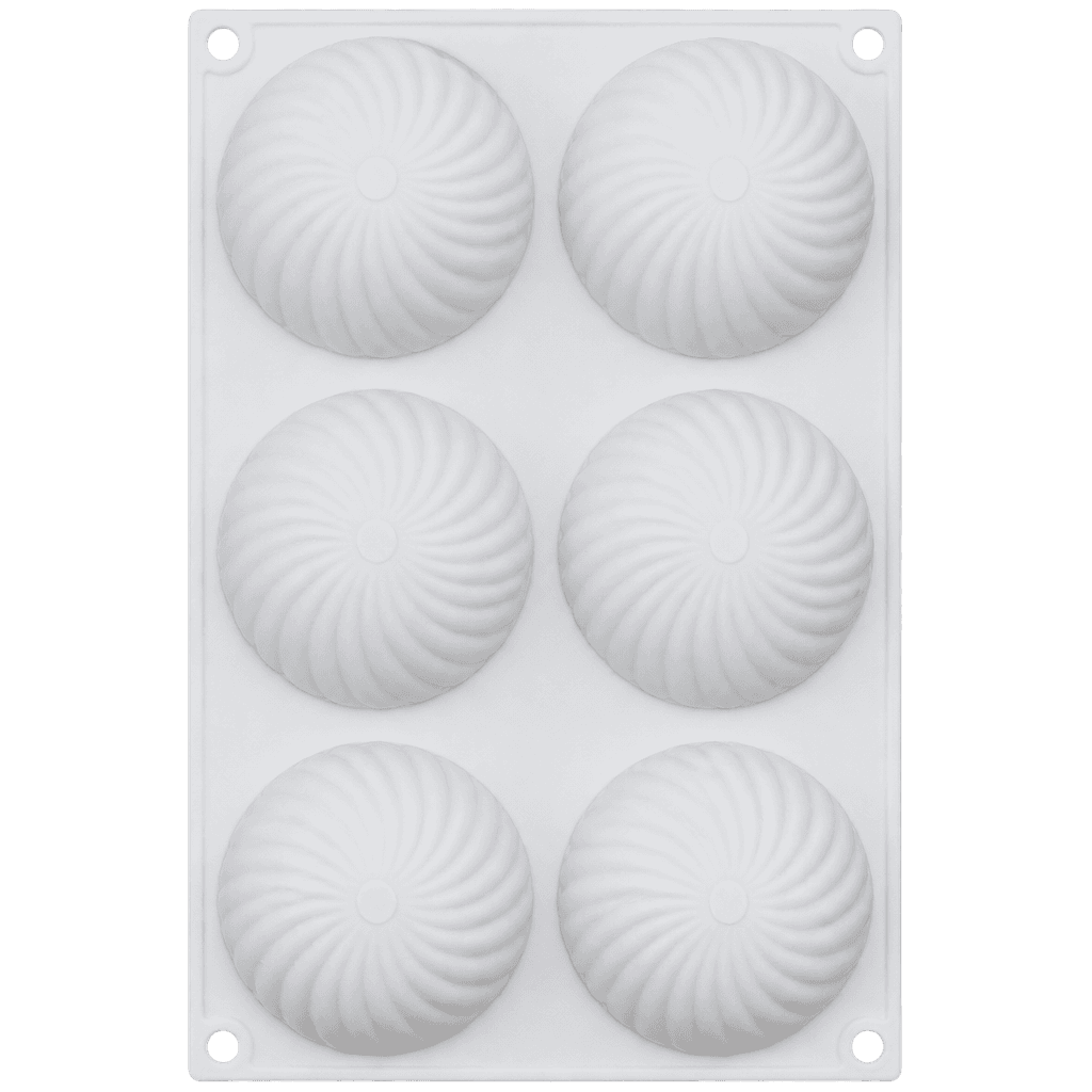 6 CAVITY BALL SHAPE MOUSSE CAKE, CHOCOLATE, JELLY, CANDY SILICONE MOULD 1PC