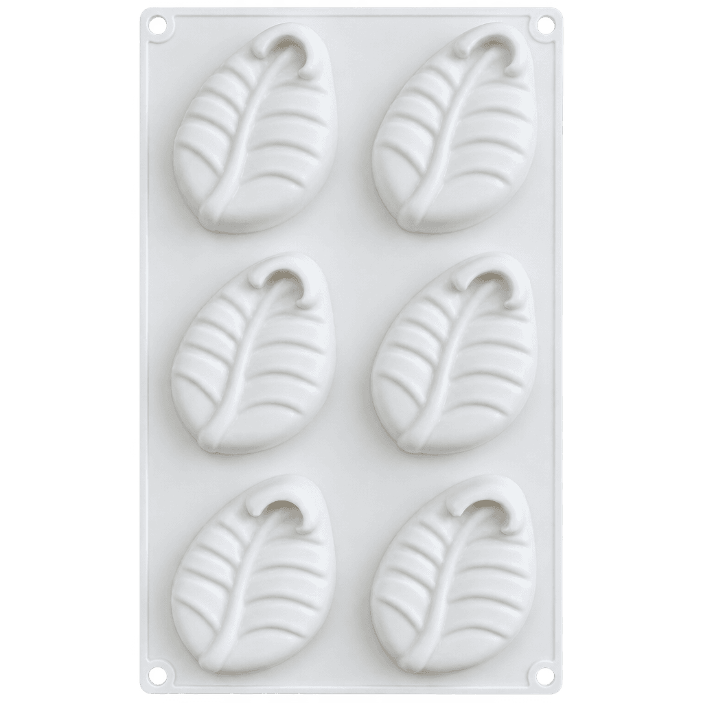 6 CAVITY LEAF SHAPED CHOCOLATE, JELLY, CANDYSILICONE MOULD 1PC