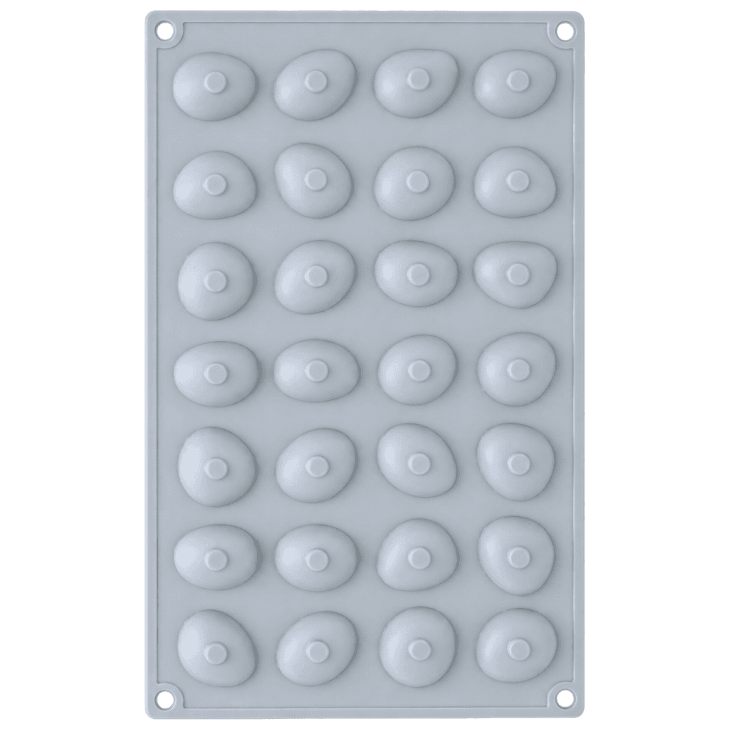 28 CAVITY STONE SHAPED ICE CREAM, CHOCOLATE, MOUSSE CAKE SILICONE MOULD 1PC