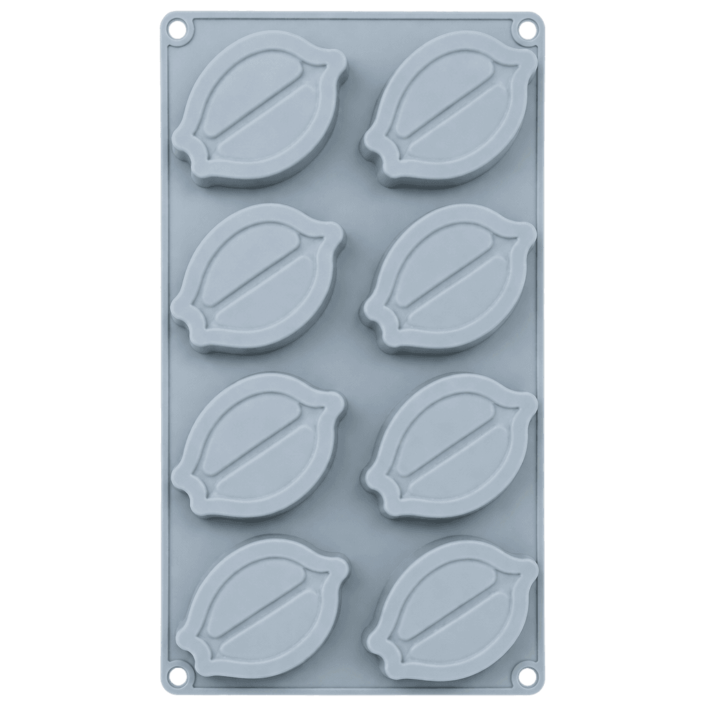 8 CAVITY SLICED HALF LEMON FRUIT SHAPED ICE CREAM, CHOCOLATE, MOUSSE CAKE SILICONE MOULD 1