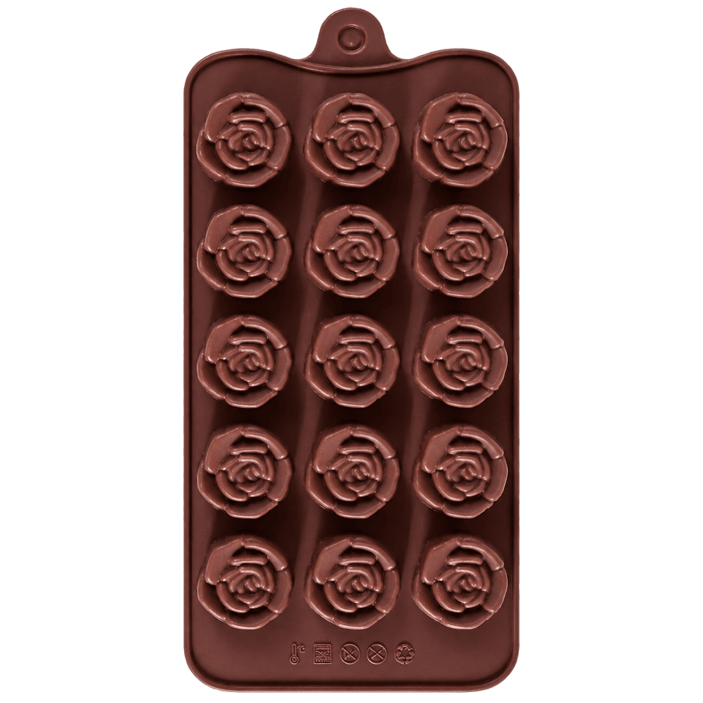 15 CAVITY ROSE SHAPED CHOCOLATE, JELLY, CANDYMOULD