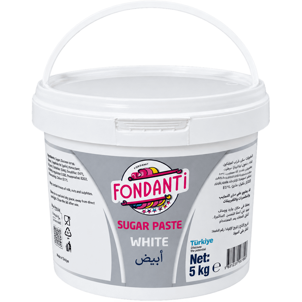 FONDANTI SUGAR PASTE WHITE 5KG