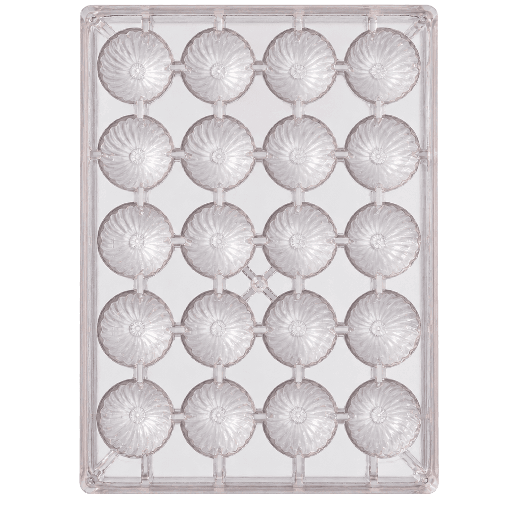 ALAMAN POLYCARBONATE CHOCOLATE MOULD SPIRAL BELL ROUND SHAPE