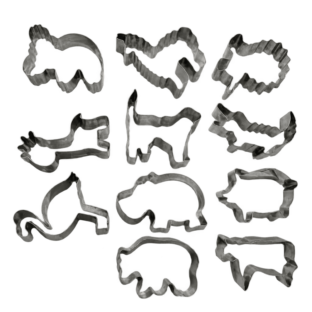 ANIMALS COOKIE CUTTER SET OF 12PCS