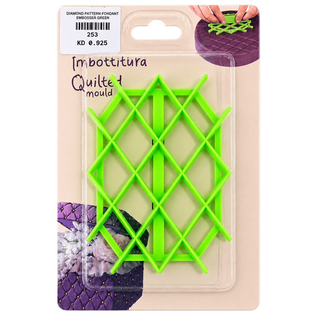 DIAMOND PATTERN FONDANT EMBOSSER GREEN