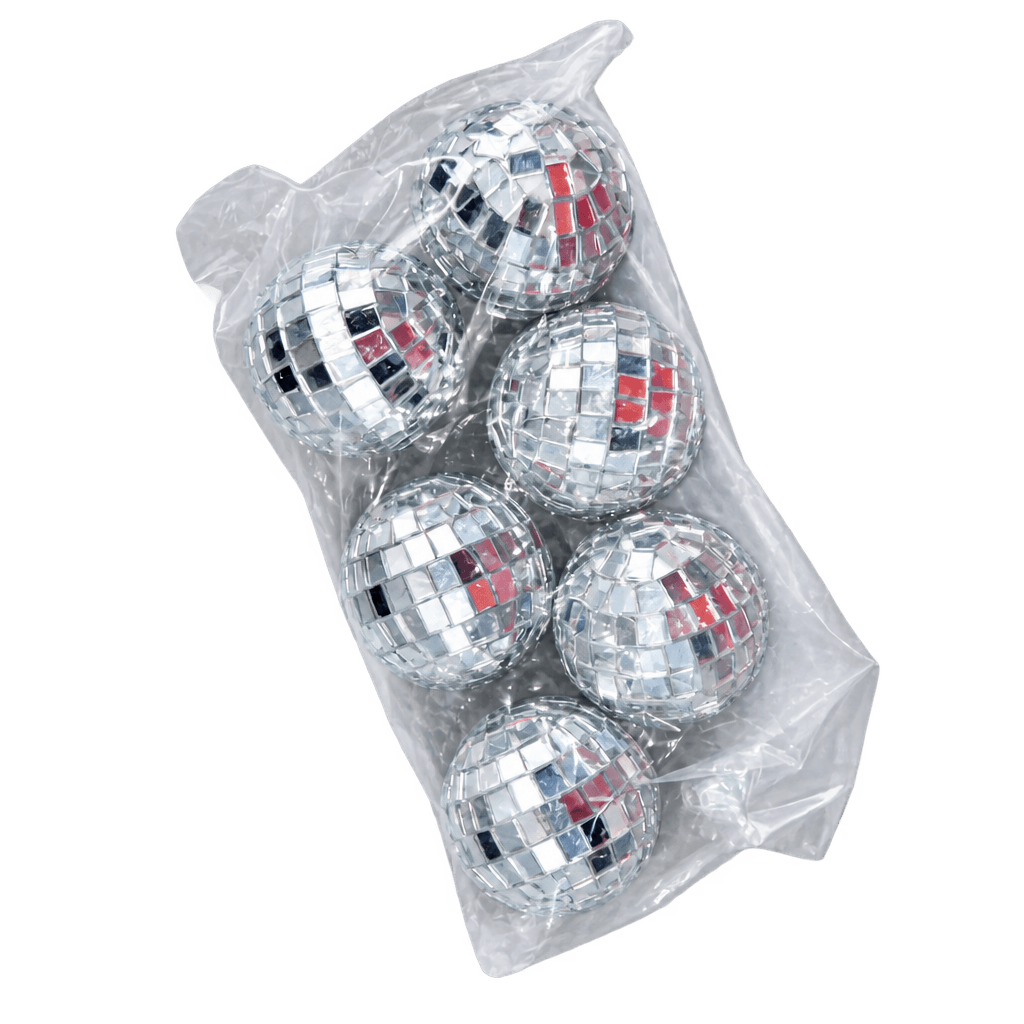 6PCS SET SHINING DISCO BALLS 4CM